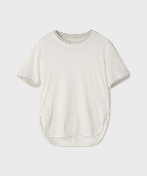 Diagram(ダイアグラム)の「シアーテレコカットトップ(Tシャツ/カットソー・レディース・ホワイト/ブラック/ブラウン・36)」の1枚目の写真
