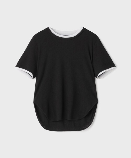 Diagram(ダイアグラム)の「シアーテレコカットトップ(Tシャツ/カットソー・レディース・ホワイト/ブラック/ブラウン・36)」の2枚目の写真