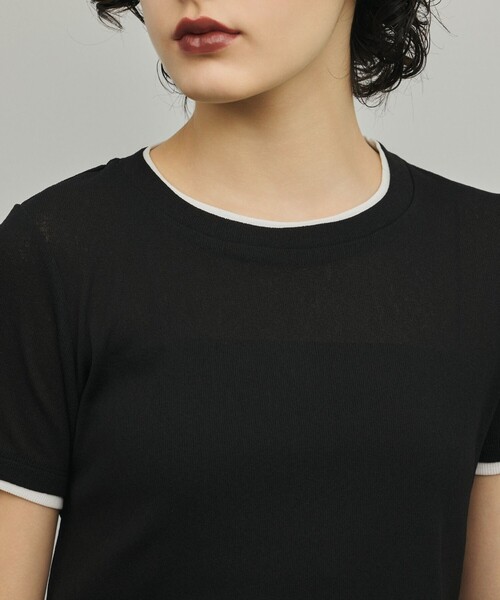 Diagram(ダイアグラム)の「シアーテレコカットトップ(Tシャツ/カットソー・レディース・ホワイト/ブラック/ブラウン・36)」の6枚目の写真