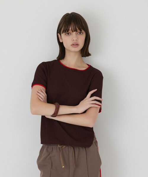 Diagram(ダイアグラム)の「シアーテレコカットトップ(Tシャツ/カットソー・レディース・ホワイト/ブラック/ブラウン・36)」の5枚目の写真