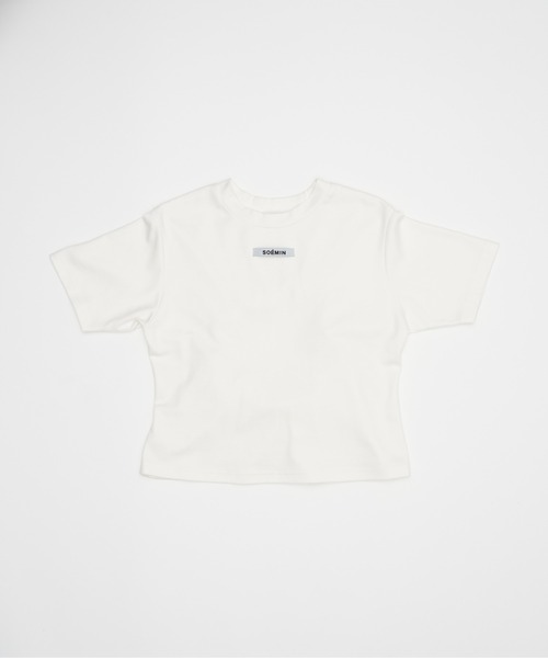 SOEMIN(ソミン)の「Cut-Out Ruched Top/バックオープン半袖Tシャツ(Tシャツ/カットソー・レディース・ホワイト/ブラック・FREE)」の12枚目の写真