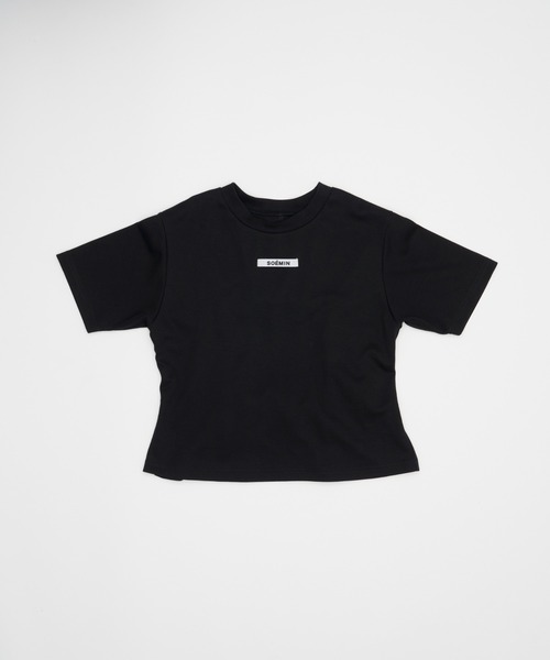 SOEMIN(ソミン)の「Cut-Out Ruched Top/バックオープン半袖Tシャツ(Tシャツ/カットソー・レディース・ホワイト/ブラック・FREE)」の14枚目の写真