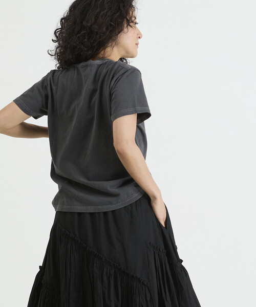 Freada(フリーダ)の「Freada/フリーダ 【MICKEY / ミッキー 】コンパクト ちびTシャツ NEW(Tシャツ/カットソー・レディース・ブラック/ホワイト・ONE SIZE)」の10枚目の写真