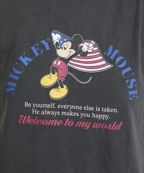 Freada(フリーダ)の「Freada/フリーダ 【MICKEY / ミッキー 】コンパクト ちびTシャツ NEW(Tシャツ/カットソー・レディース・ブラック/ホワイト・ONE SIZE)」の20枚目の写真