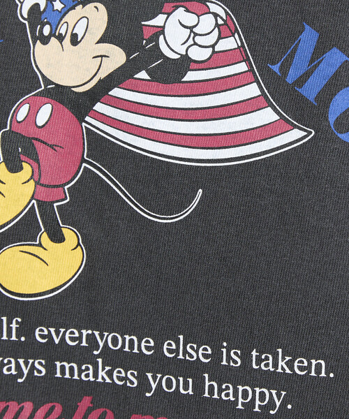 Freada(フリーダ)の「Freada/フリーダ 【MICKEY / ミッキー 】コンパクト ちびTシャツ NEW(Tシャツ/カットソー・レディース・ブラック/ホワイト・ONE SIZE)」の21枚目の写真