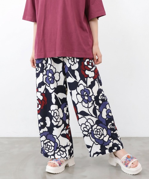ScoLar（スカラー）の「162683：3柄展開 リラックスワイドパンツ（その他パンツ・レディース・ブラック/ネイビー/ブラウン・M）」の13枚目の写真