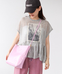 Three Four Time（スリーフォータイム）の「Photoプリントニットプルオーバー（Tシャツ/カットソー）」