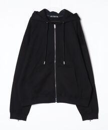 BOXY CHAINED ZIP UP HOODIE