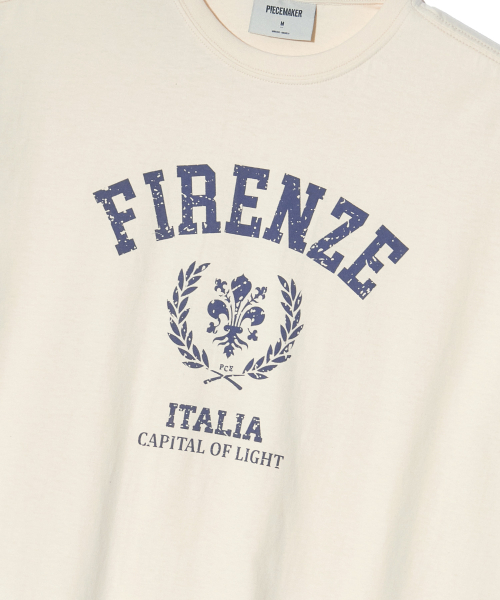 PIECEMAKER(ピースメーカー)の「ヴィンテージフィレンツェリリ半袖Tシャツ(クリーム)(Tシャツ/カットソー・レディース・その他・LARGE/MEDIUM)」の7枚目の写真
