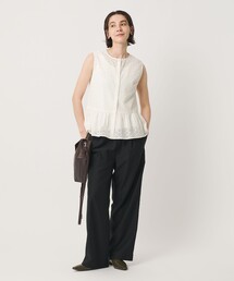 BEAUTY&YOUTH UNITED ARROWS | エンブロイダリー ペプラム ノースリーブ チュニック ウォッシャブル(シャツ/ブラウス)