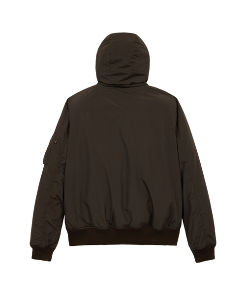 Alpha Industries（アルファインダストリーズ）の「Alpha Industries/アルファ インダストリーズ/MA‐1 HOODED REGULAR FIT FLIGHT JACKET/MA-1フード レギュラーフィット フライトジャケット（ミリタリージャケット・メンズ・ブラック/ブラウン・S/M/L/2XL/XL）」の3枚目の写真