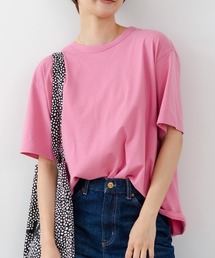 【C-FORTPOINT/フォートポイント】【ストレッチ性抜群の冷感素材を使用】後ろタック入り 5分袖Tシャツ 立体感 美シルエット ラウンドヘム 接触冷感 涼しい 体形カバー