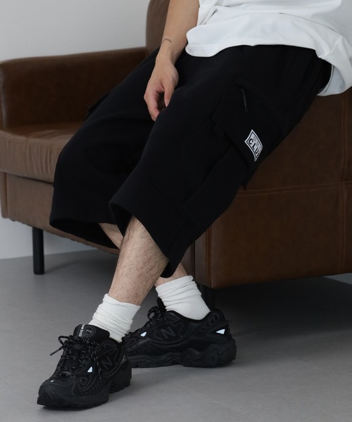 PRO CLUB (プロクラブ)の「PRO CLUB SWEAT SHORT PANT ヘビーウェイト スウェット カーゴショーツ(スウェットパンツ・メンズ・ピンク/ブラック・L)」の1枚目の写真