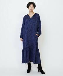 feerique（フィーリック）の「feerique フラワージャガードVネックワンピース（ワンピース）」