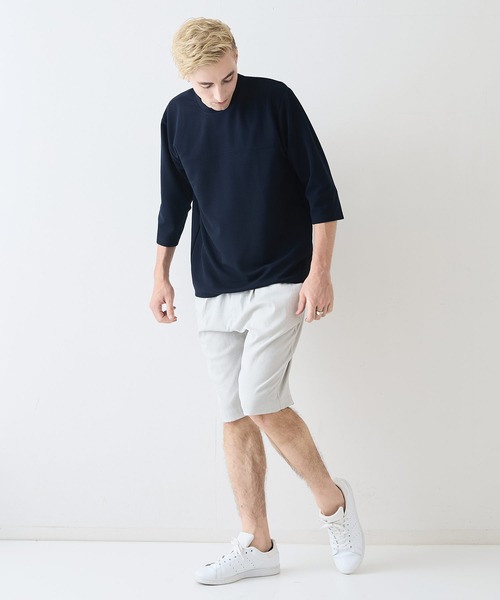 LB/S (エルビーエス)の「【NATURAL STORY/ナチュラルストーリー】【通気性が良く清涼感のある履き心地】リネンタッチ ショートパンツ 快適素材 ドライタッチ 速乾 シャリパン ストレッチ ユニセックス(その他パンツ・メンズ・オフホワイト・MEDIUM)」の10枚目の写真