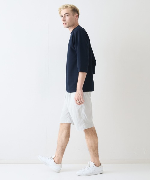 LB/S (エルビーエス)の「【NATURAL STORY/ナチュラルストーリー】【通気性が良く清涼感のある履き心地】リネンタッチ ショートパンツ 快適素材 ドライタッチ 速乾 シャリパン ストレッチ ユニセックス(その他パンツ・メンズ・オフホワイト・MEDIUM)」の8枚目の写真