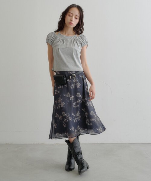 Kastane(カスタネ)の「【2WAY/二の腕カバー】ホルターコンパクトtee(Tシャツ/カットソー・レディース・グレー/アイボリー/ミント/ブラウン・FREE)」の7枚目の写真