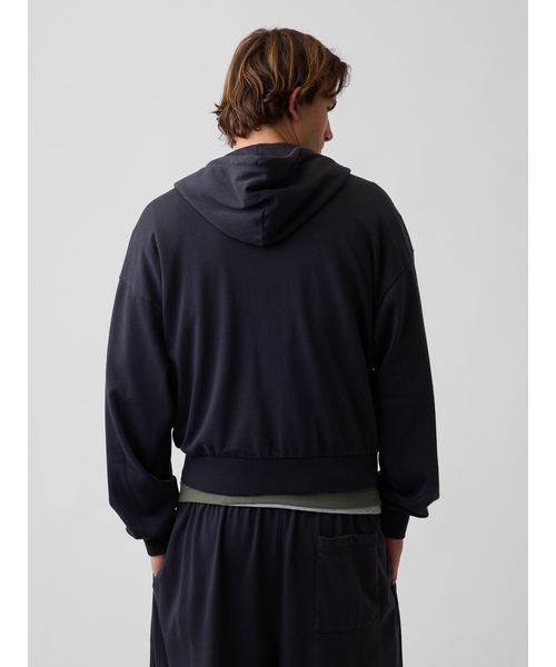 GAP(ギャップ)の「VintageSoft Oversized Gap Logo Zip Hoodie(スウェット・メンズ・ブラック/ブラウン/ネイビー/ワイン・M/L/S/XS/XL)」の13枚目の写真