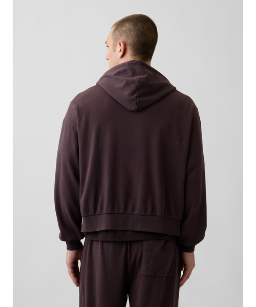GAP(ギャップ)の「VintageSoft Oversized Gap Logo Zip Hoodie(スウェット・メンズ・ブラック/ブラウン/ネイビー/ワイン・M/L/S/XS/XL)」の14枚目の写真