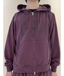 VintageSoft Oversized Gap Logo Zip Hoodie