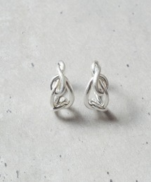 ワインディング ライン フープ ワンタッチ ピアス
