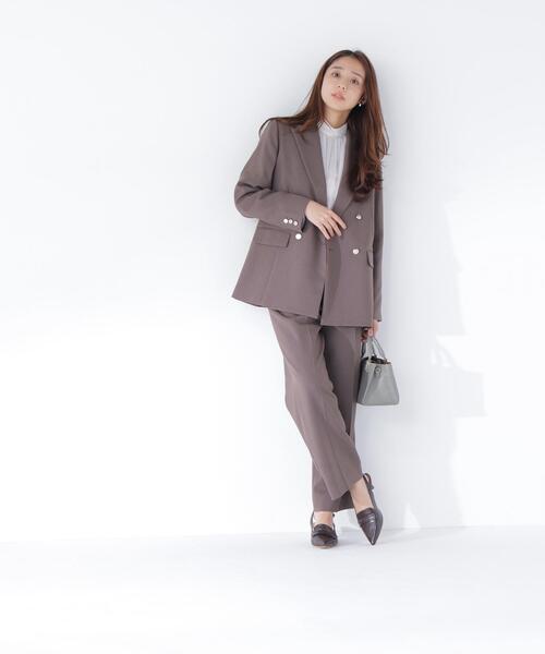 NATURAL BEAUTY BASIC（ナチュラルビューティーベーシック）の「ハイネックボリュームシアーブラウス（シャツ/ブラウス・レディース・オフホワイト/ライトグリーン/ブラウン・MEDIUM/SMALL）」の5枚目の写真
