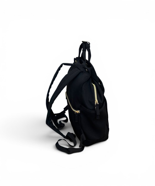CHELSEA New York(チェルシーニューヨーク)の「はっ水ツイルポリあおりポケットリュック_13L(バックパック/リュック・レディース・グレー/ブラック/オフホワイト・FREE)」の5枚目の写真