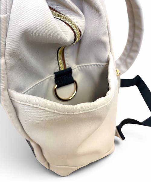 CHELSEA New York(チェルシーニューヨーク)の「はっ水ツイルポリあおりポケットリュック_13L(バックパック/リュック・レディース・グレー/ブラック/オフホワイト・FREE)」の11枚目の写真