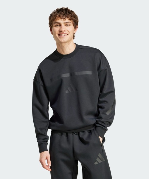 adidas(アディダス)の「Z.N.E. スウェットシャツ / トレーナー / アディダス adidas(スウェット・メンズ・ブラック・MEDIUM/SMALL/X-LARGE/X-SMALL/3XL/LARGE/XX-LARGE)」の1枚目の写真