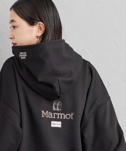 MARMOT（マーモット）の「[Marmot/マーモット] 別注 コレクションロゴ バックプリントスウェットパーカー（パーカー・レディース・ベージュ/ブラック/チャコール・S/M/L/XL）」の21枚目の写真