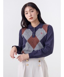 【POLOBCS】アーガイルポロニット