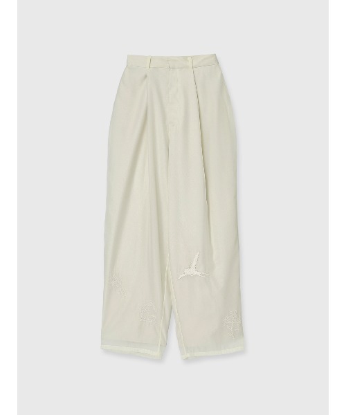 CREDONA(クレドナ)の「FRAGMENT VEIL PANTS/フラグメントベールパンツ(その他パンツ・レディース・アイボリー/ブラック・1/0)」の12枚目の写真