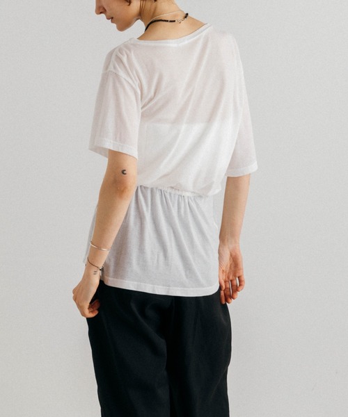 CREDONA(クレドナ)の「FRAGMENT VEIL PANTS/フラグメントベールパンツ(その他パンツ・レディース・アイボリー/ブラック・1/0)」の22枚目の写真