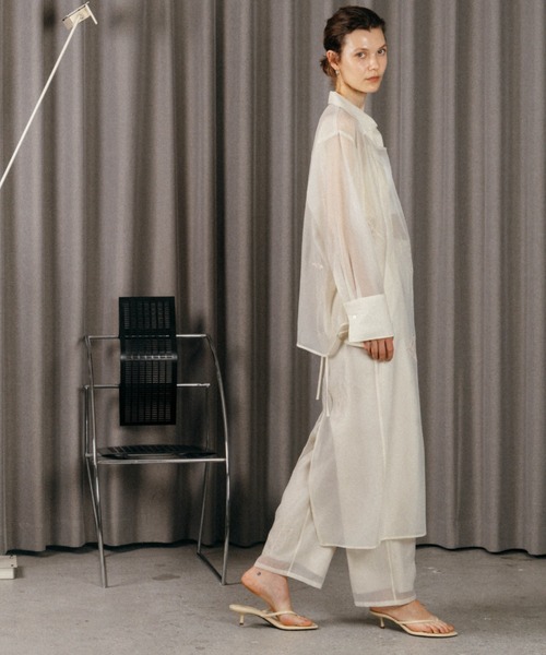 CREDONA(クレドナ)の「FRAGMENT VEIL PANTS/フラグメントベールパンツ(その他パンツ・レディース・アイボリー/ブラック・1/0)」の11枚目の写真