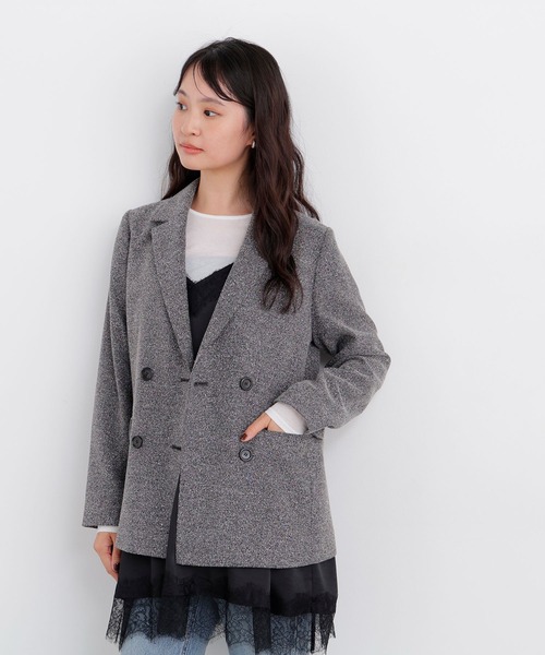 N.(N. Natural Beauty Basic)(エヌエヌナチュラルビューティーベーシック)の「ネップツイードジャケット(テーラードジャケット・レディース・ブラウン系その他/ブラック系その他2・フリ-)」の5枚目の写真
