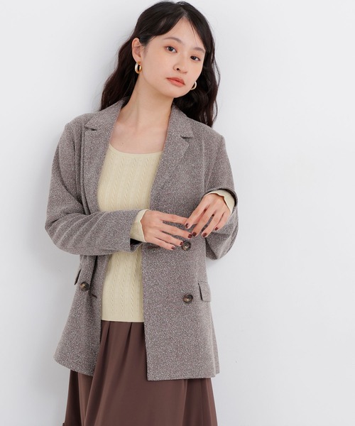 N.(N. Natural Beauty Basic)(エヌエヌナチュラルビューティーベーシック)の「ネップツイードジャケット(テーラードジャケット・レディース・ブラウン系その他/ブラック系その他2・フリ-)」の9枚目の写真