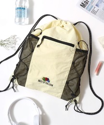 FRUIT OF THE LOOM（フルーツオブザルーム）の「FRUIT OF THE LOOM/フルーツオブザルーム ロゴ ワンポイント刺繍 ドローコード ナップサック/バックパック リュックサック/レディース メンズ（バックパック/リュック）」