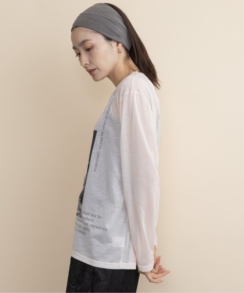 lodie(ロディ)の「フォトプリント シアーロンT(Tシャツ/カットソー・レディース・グレー/オレンジ/ミント・FREE)」の21枚目の写真