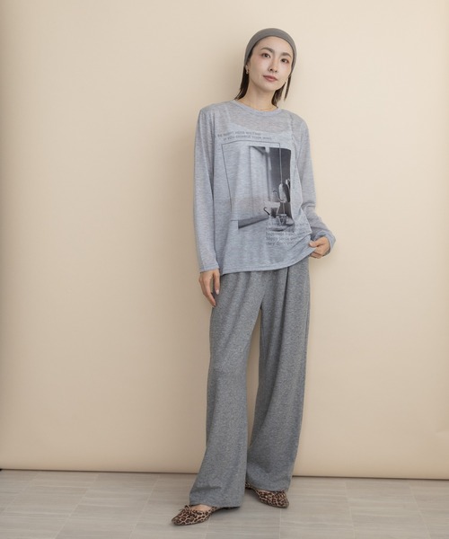 lodie(ロディ)の「フォトプリント シアーロンT(Tシャツ/カットソー・レディース・グレー/オレンジ/ミント・FREE)」の9枚目の写真