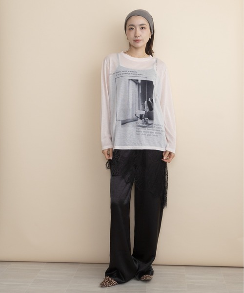lodie(ロディ)の「フォトプリント シアーロンT(Tシャツ/カットソー・レディース・グレー/オレンジ/ミント・FREE)」の17枚目の写真