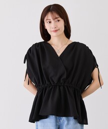 カシュクールペプラムブラウス