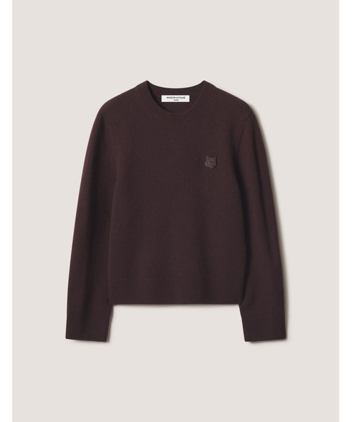 Maison Kitsune(メゾンキツネ)の「FOX HEAD LAMBSWOOL COMFORT JUMPER(ニット/セーター・レディース・ブラウン・XL/L/M/S/XS)」の1枚目の写真