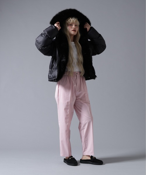 BEAVER（ビーバー）の「B omnivore/ビーオムニボー NYLON FUR HOOD BLOUSON（ブルゾン・レディース・ブラック/ブラウン/オフホワイト・FREE）」の12枚目の写真