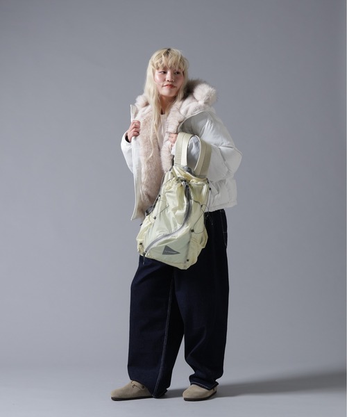 BEAVER（ビーバー）の「B omnivore/ビーオムニボー NYLON FUR HOOD BLOUSON（ブルゾン・レディース・ブラック/ブラウン/オフホワイト・FREE）」の22枚目の写真