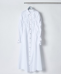 RUMCHE（ラムシェ）の「Snowflake Cotton Shirt Dress / スノーフレークコットンシャツドレス（シャツワンピース）」