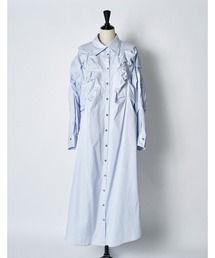 RUMCHE（ラムシェ）の「Snowflake Cotton Shirt Dress / スノーフレークコットンシャツドレス（シャツワンピース）」