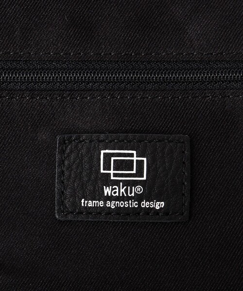 waku（ワク）の「【waku/ワク】WK-0119 本革巾着ショルダーバッグ（ショルダーバッグ・メンズ・ブラック・FREE）」の8枚目の写真