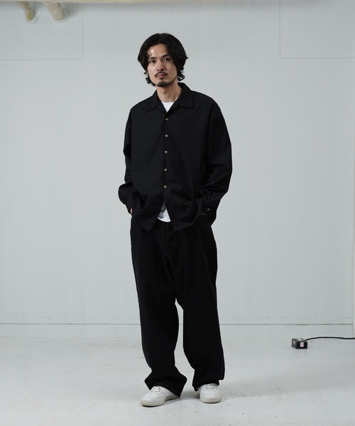 jiggys shop(ジギーズショップ)の「オーバーサイズTRオープンカラーシャツ(シャツ/ブラウス・メンズ・グレー/ブラック・SMALL/MEDIUM/LARGE)」の5枚目の写真