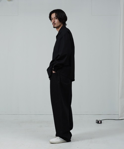 jiggys shop(ジギーズショップ)の「オーバーサイズTRオープンカラーシャツ(シャツ/ブラウス・メンズ・グレー/ブラック・SMALL/MEDIUM/LARGE)」の6枚目の写真