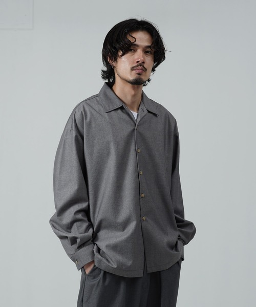 jiggys shop(ジギーズショップ)の「オーバーサイズTRオープンカラーシャツ(シャツ/ブラウス・メンズ・グレー/ブラック・SMALL/MEDIUM/LARGE)」の7枚目の写真